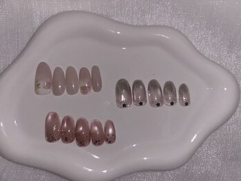 ネイルライフ 目黒店 恵比寿 白金(NailLife)/マグネットフラワーピンクネイル