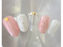 ラリュールネイル(L'Allure nail)/ピンクシェルネイル￥8200