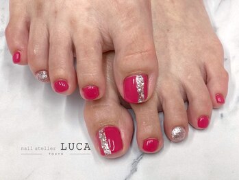 ネイルアトリエルカ(nail atelier LUCA)/W-864 大人バービーピンクフット