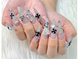 クロム風パーツ盛り盛りネイル☆