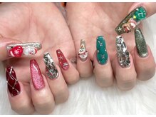 ネイルサロン ジョアアンジェ 天王寺店(joie ange)/クリスマスネイル　キルティング