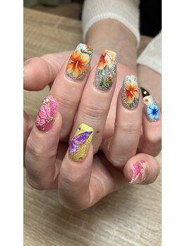 エーナイン イオン一関店/トロピカルネイル