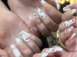 さくらんぼガーリーネイル＊