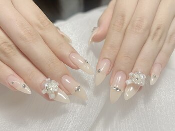 韓国フラワーネイル