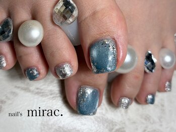 ネイルズミラク(nail's mirac.)の写真/足元を出す季節到来!持ち込みデザインOK◎周りと差がつくフットネイルで特別感あふれるご褒美体験を♪