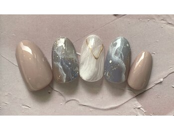 ラテネイル(Latte Nail)/大理石ネイル
