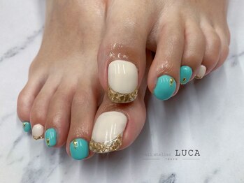 ネイルアトリエルカ(nail atelier LUCA)/W-865 大人ガラスフレンチネイル