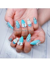 クレアトゥール 華/ティファニーブルーネイル