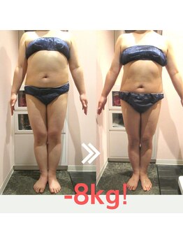 ビューティーリバース 二俣川店/★モニター様★2ヵ月-8kgに成功