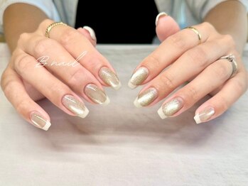 ビーネイル 名古屋志賀本通(B.nail)/バイカラーフレンチ/ニュアンス