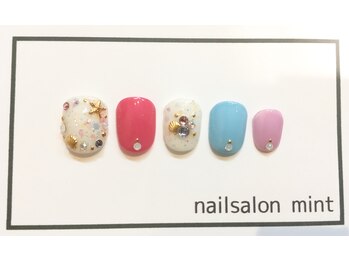 ネイルアンドアイ ミント(nail＆eye mint)/シェルフットネイル