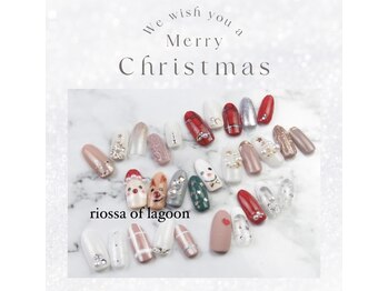 くすみカラー×クリスマスネイル