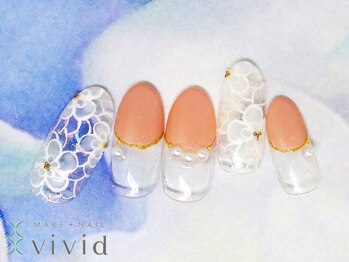 メイクプラスネイル ヴィヴィッド(MAKE+NAIL vivid)/*冬ブライダルネイル*