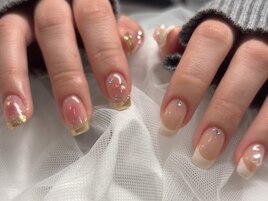 ミラーフレンチ　パールビジュー