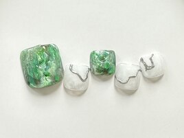 グリーンマーブルネイル