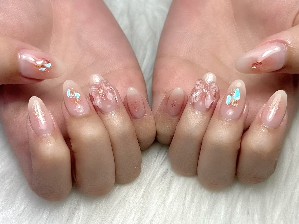 【2回目以降＊再来の方】定額ネイル　gold