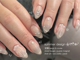 定額B/サマーネイルデザイン