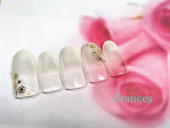 フランセス(Frances)/グラデーション×お花ネイル