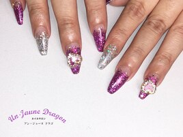 【ロングネイル】ギラギラネイル