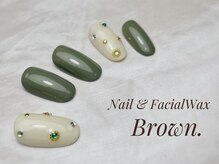ブラウン(Brown.)/ビジューネイル