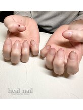ヒールネイル(heal nail)/skinnyフレンチ×heart