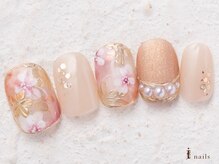 アイネイルズ 横浜WEST店(I-nails)/大人フラワーネイル10480円