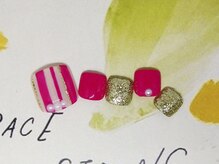 ネイルライフ(NailLife)/ピンクボーダーフット
