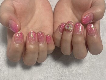 ひまりネイル(ひまりnail)/ラメグラ ハートパーツ