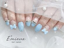 エミュー(Emieux)/水色リボン韓国