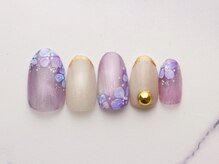 池袋ネイルサロン イイネイル(Ee-Nail)/大人紫陽花ネイル初回￥7500