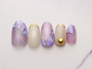 池袋ネイルサロン イイネイル(Ee-Nail)/大人紫陽花ネイル初回￥7500