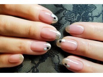 キャプラスネイル ミュウ(CAPLUS NAIL Mew)/ラメフレンチ