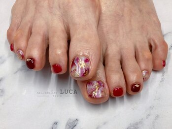 ネイルアトリエルカ(nail atelier LUCA)/W-869 大人上品大理石ネイル