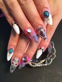 人魚の鱗ネイル