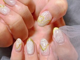 ニュアンス　ミラーネイル