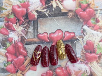 ネイルサロン&スクール ジーナ(GINA)/きらきらハートネイル