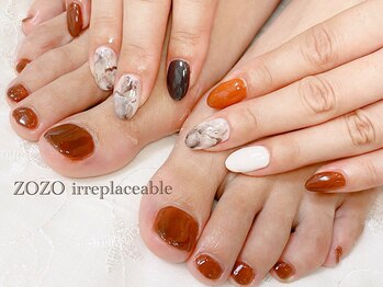 ゾゾ イリプレッセブル(ZOZO irreplaceable)/秋カラー*ハンドフットネイル