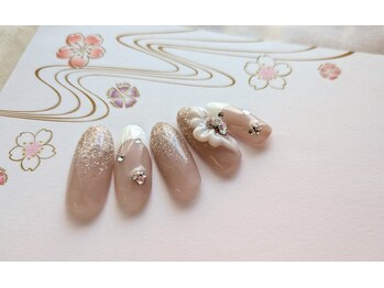 ネイルアンドアイラッシュスタジオ シュシュ(chouchou)/スカルプ×エンボス３Dフレンチ