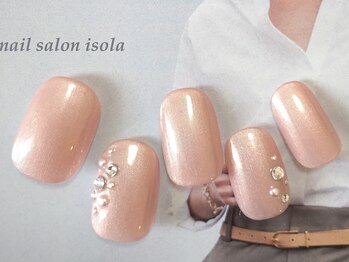 ハウスアンドアイラッシュ ネイル(House&eyelash nail)/パール・ビジュー上品ネイル