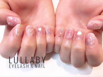 ララバイ 三軒茶屋店(LULLABY)/クリアピンク ハートネイル