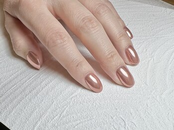 ミラーネイル コッパーピンク