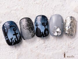 ゴースト手描きラメ10480円