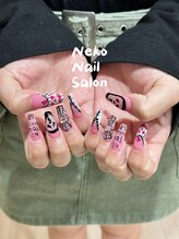 ネコ(Neko)/ハロウィンネイル　ピンク