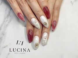 c-150 冬っぽ雪だるまネイル