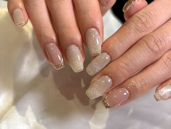 マグネット　ニュアンス　ネイル