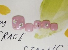 ネイルライフ(NailLife)/お花ストーン　フット