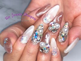 【ロングネイル】ホワイトネイル