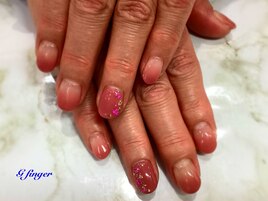 シンプル押し花ネイル☆