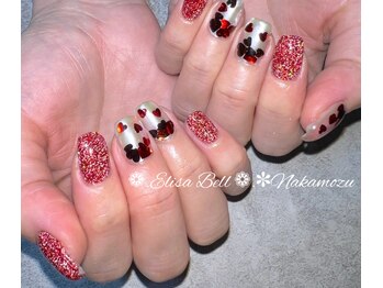 バレンタインネイル