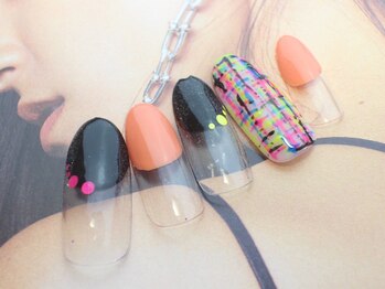 ネイルサロン ティディ(TIDY)/ネオンツィードネイル